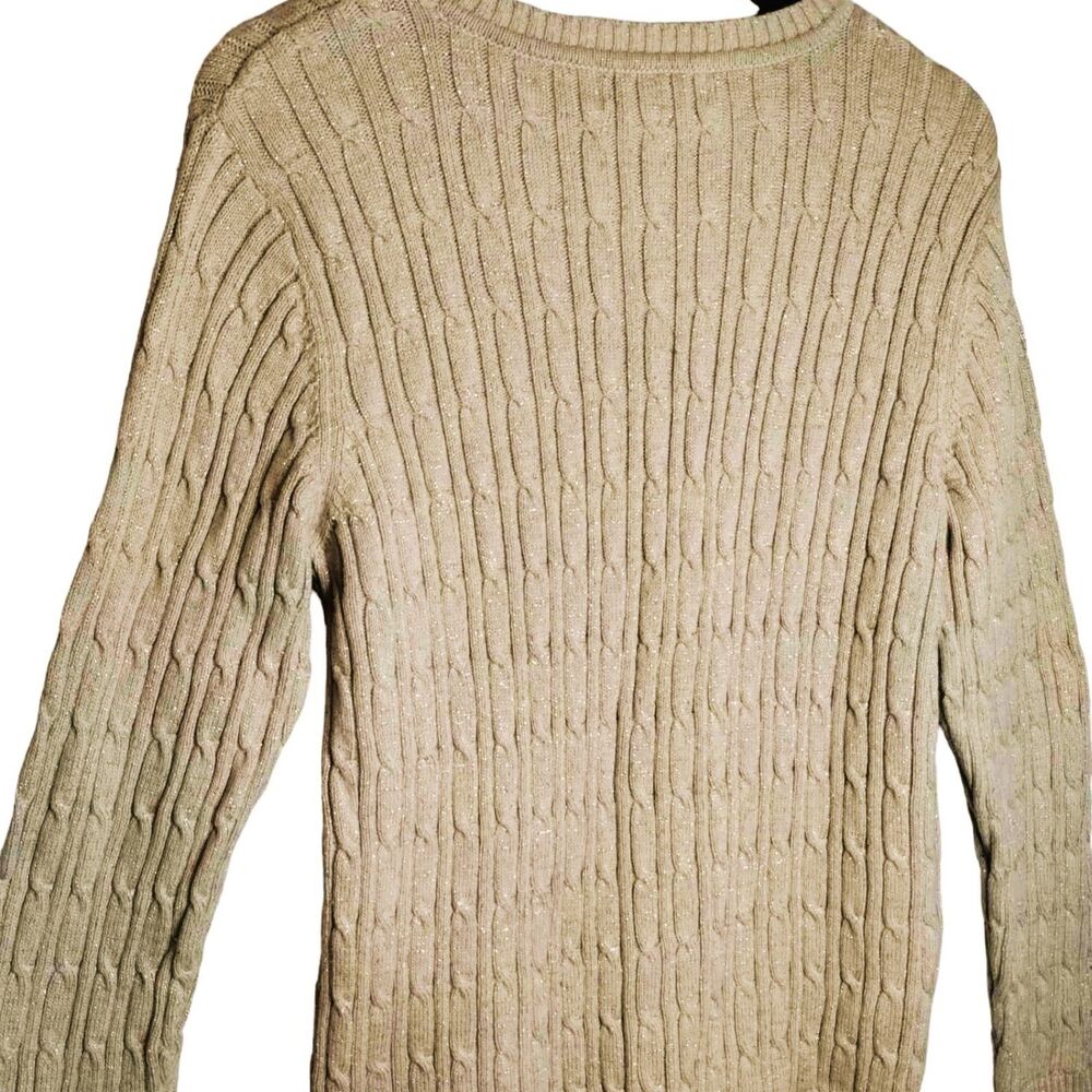 Karen Scott Womens Cable Knit Gold Metallic Size XL Great Condition - Picture 7 of 7